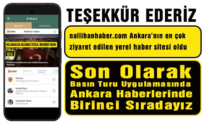 Nallihanhaber.com Ankara’da Birinci Sırada