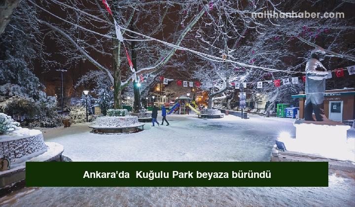Ankara’da  Kuğulu Park beyaza büründü