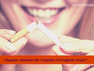 “Sigarayı deneyen her 5 kişiden 3’ü bağımlı oluyor”