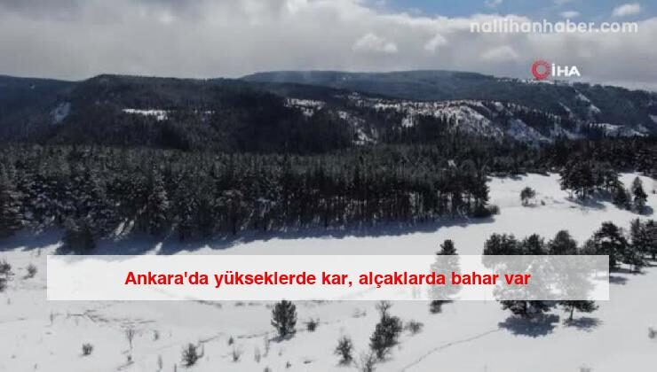 Ankara’da yükseklerde kar, alçaklarda bahar var